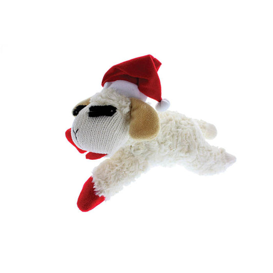 Multipet Christmas Lamb Chop Small Plush Squeaky Sheep Toy For Dogs - The Doggie Shop