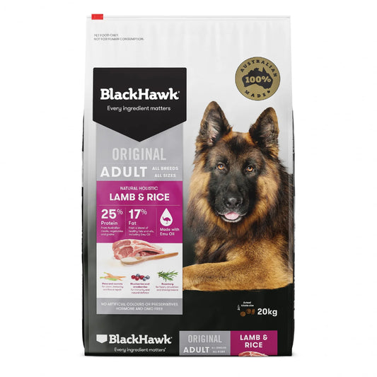 Black Hawk Holistic Adult Dog Lamb & Rice - 20kg - The Doggie Shop