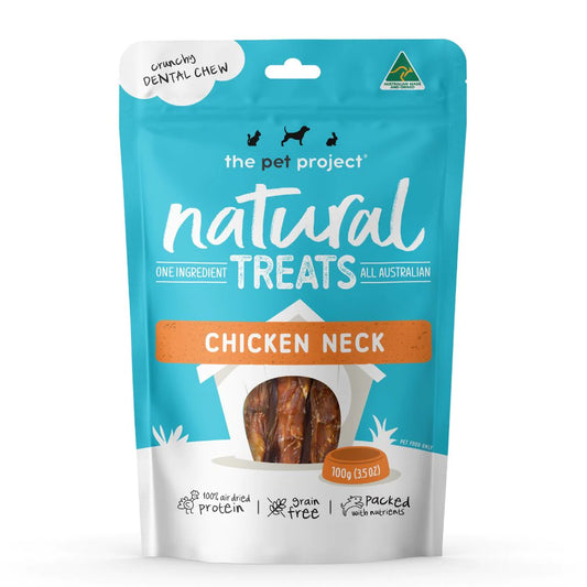 The Pet Project Natural Treats – Chicken Neck - The Doggie Shop