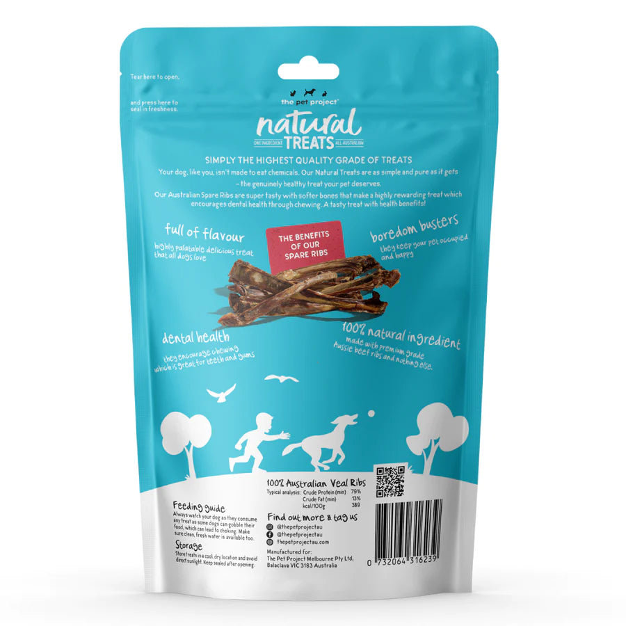 The Pet Project Natural Treats Spare Ribs - The Doggie Shop