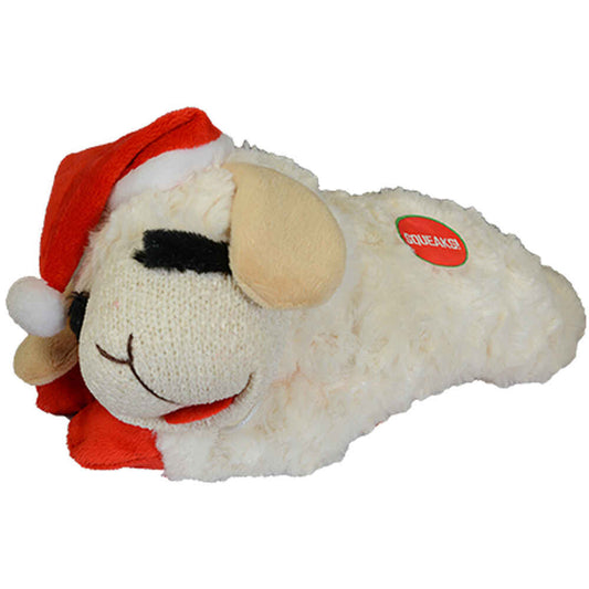 Multipet Christmas Lamb Chop Small Plush Squeaky Sheep Toy For Dogs - The Doggie Shop