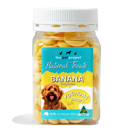 The Pet Project Natural Treats Banana Yogurt Drops - The Doggie Shop