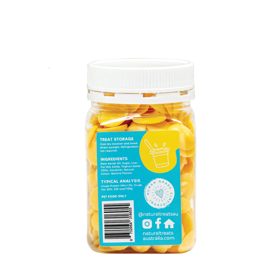 The Pet Project Natural Treats Banana Yogurt Drops - The Doggie Shop