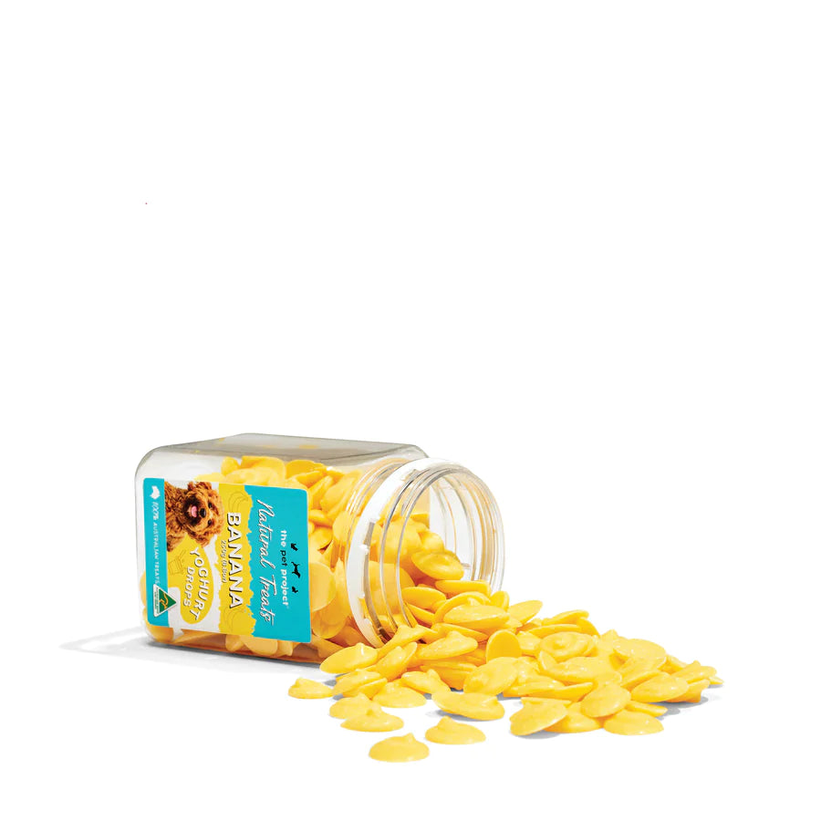 The Pet Project Natural Treats Banana Yogurt Drops - The Doggie Shop