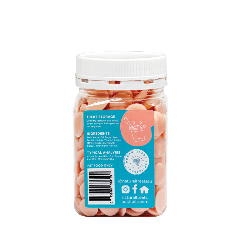 The Pet Project Natural Treats Strawberry Yogurt Drops - The Doggie Shop