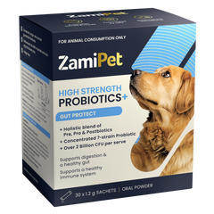 ZamiPet High Strength Probiotics+ Gut Protect carton