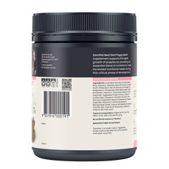 ZamiPet Best Start Puppy Multivitamin tub, side view