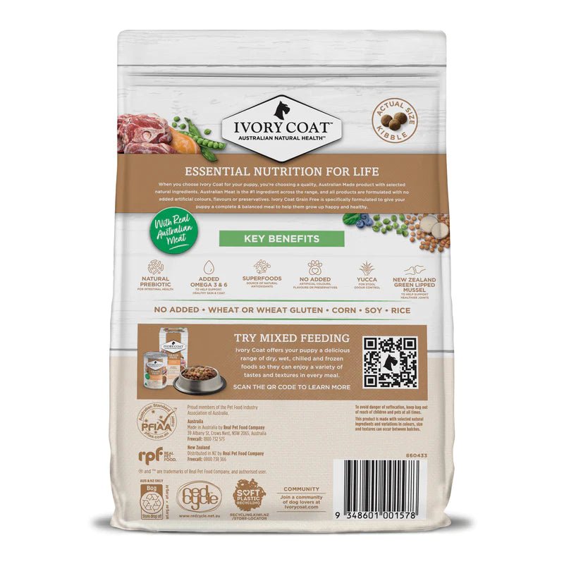 Ivory Coat Puppy GRAIN FREE Large Breed Lamb - 2kg - The Doggie Shop